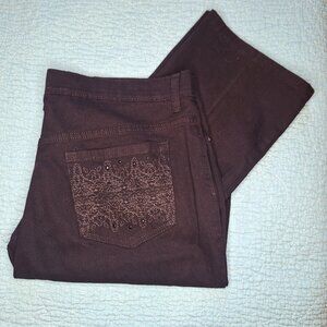 💚 NWOT Gloria Vanderbilt Amanda Jeans Black Sz 16P